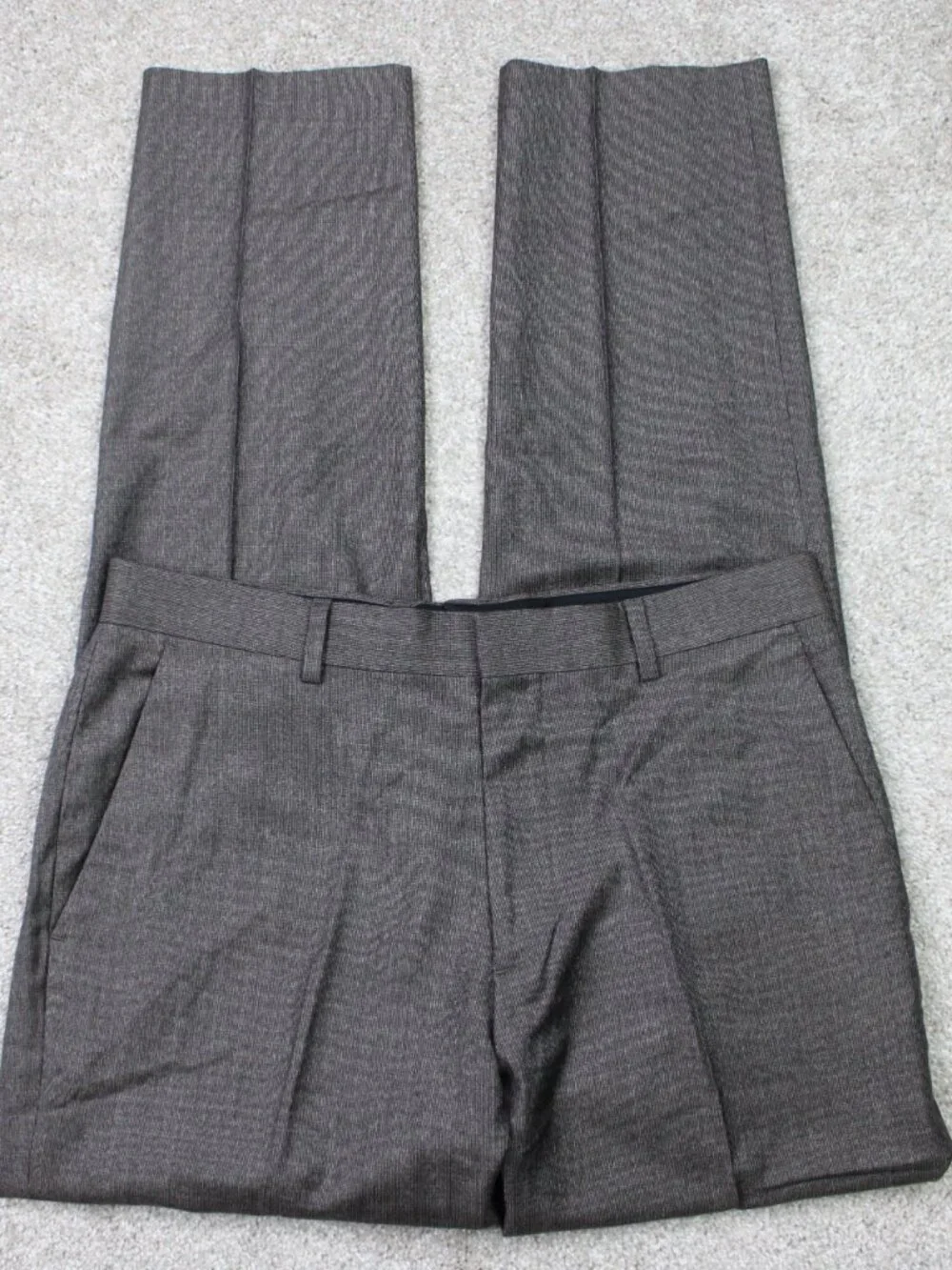 Brooks Brothers Pants Men 32x32 Gray 100% Wool Modern Fit Acetate Lined Straight